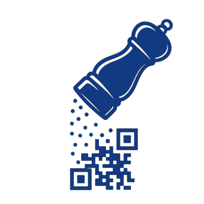 A pepper grinder with QR code